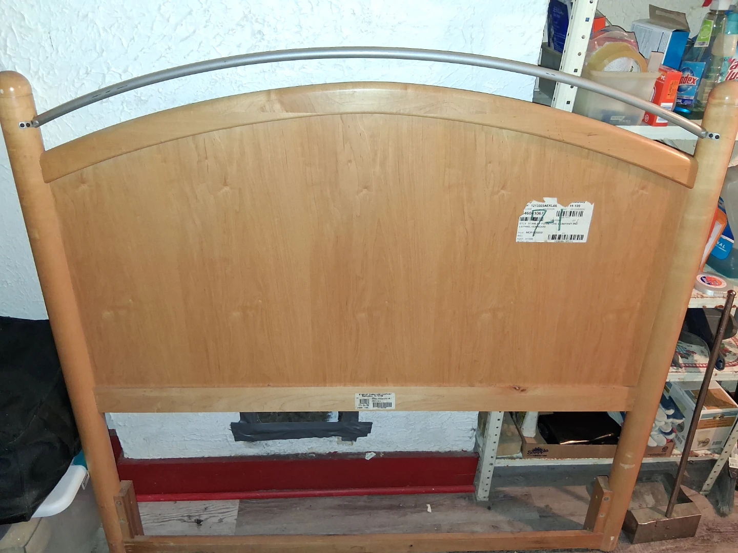 Wooden Headboard with Metal Accent - photo 2