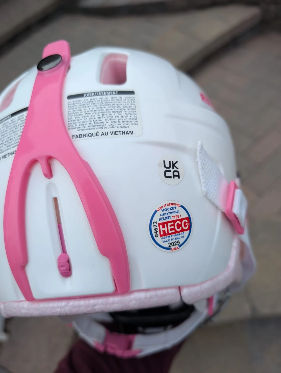 Bauer Lil' Sport Hockey Helmet & Cage Combo, Youth, White & Pink - photo 5