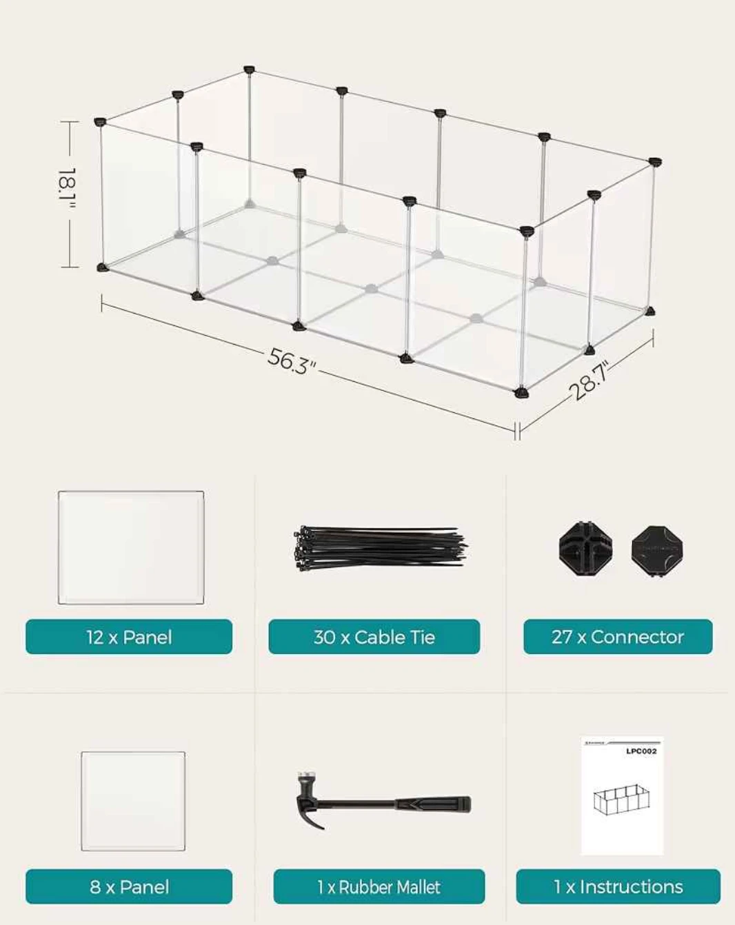 Songmics pet playpen 10sq ft - photo 3