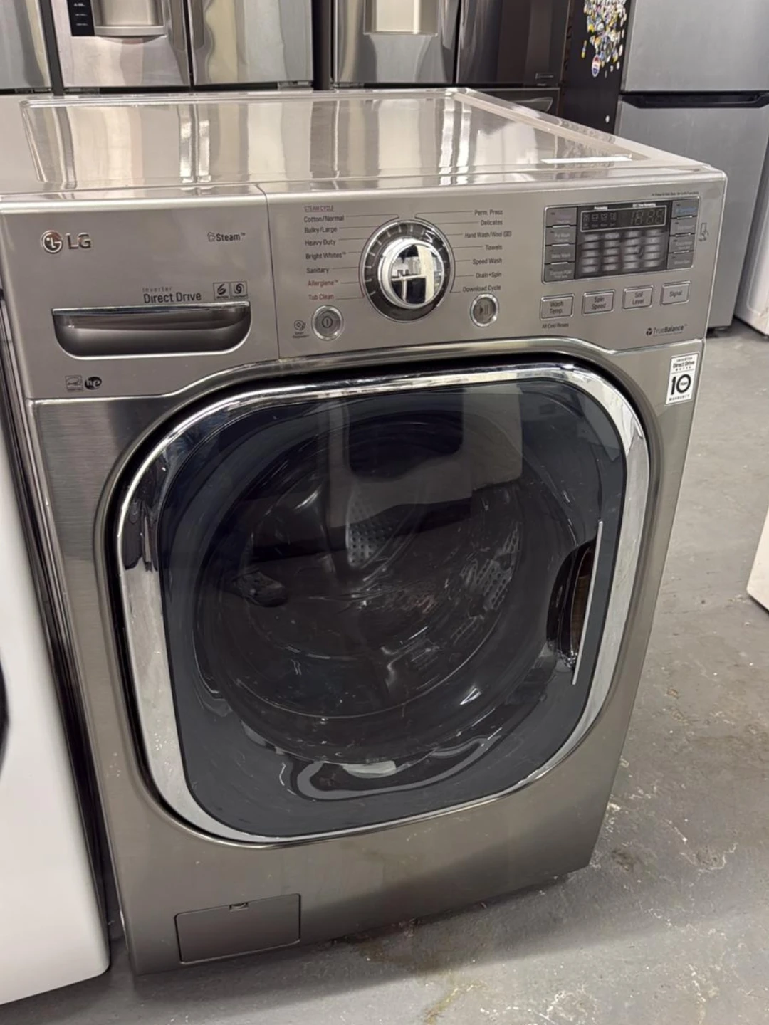LG front load Stainless steel washing machine
