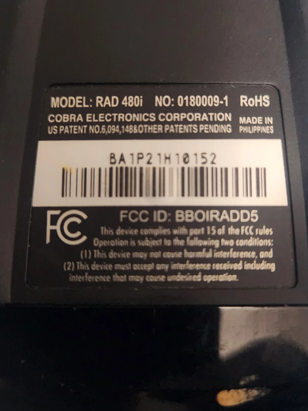 Cobra RAD 480i Radar Detector - photo 3