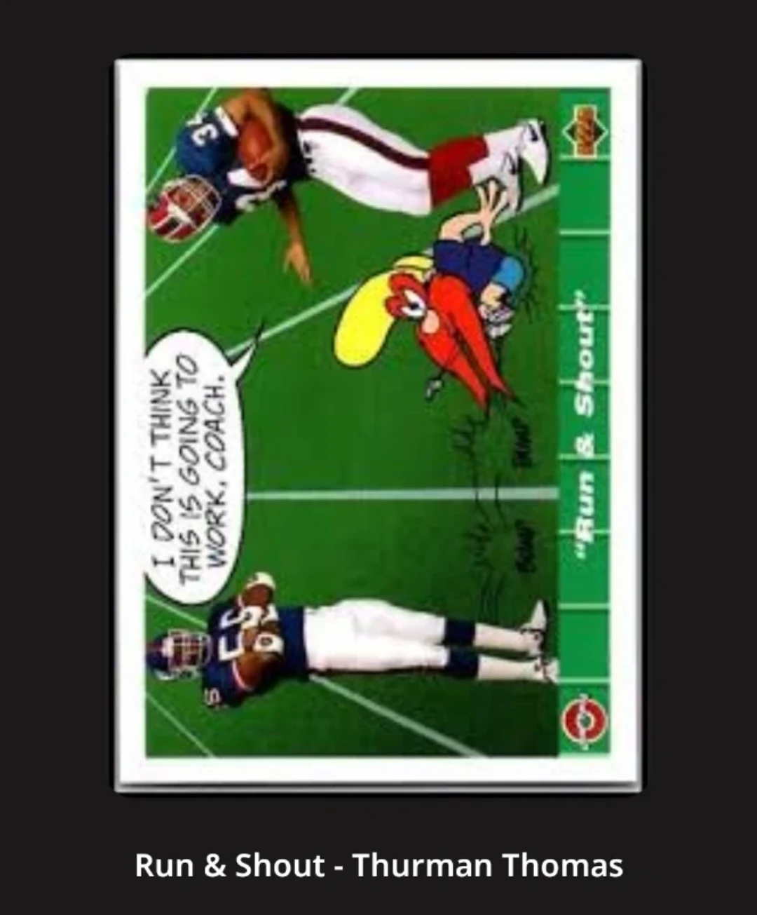 Run & Shout Thurman Thomas Football Card