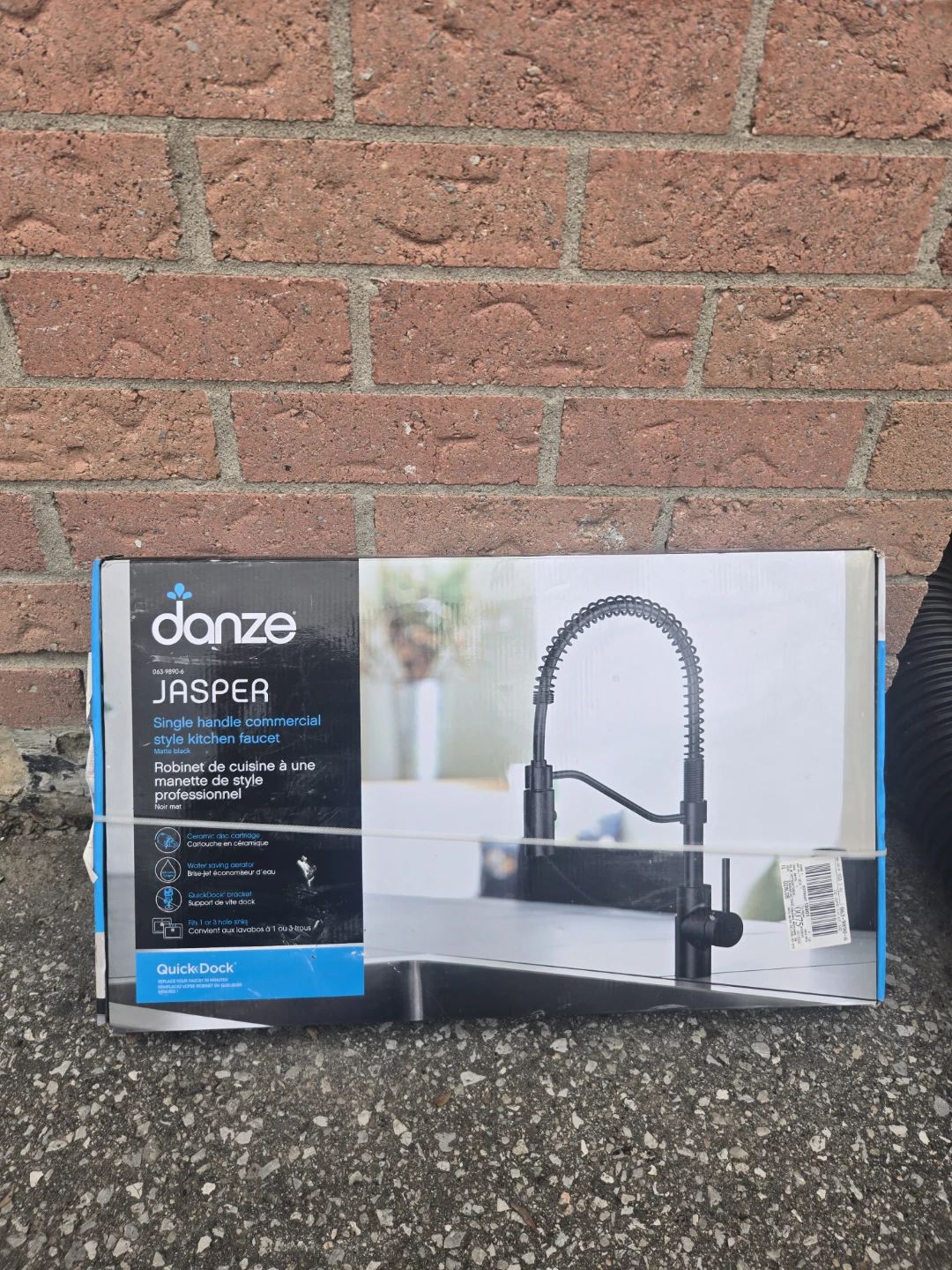 Danze Jasper Matte Black Commercial Style Kitchen Faucet