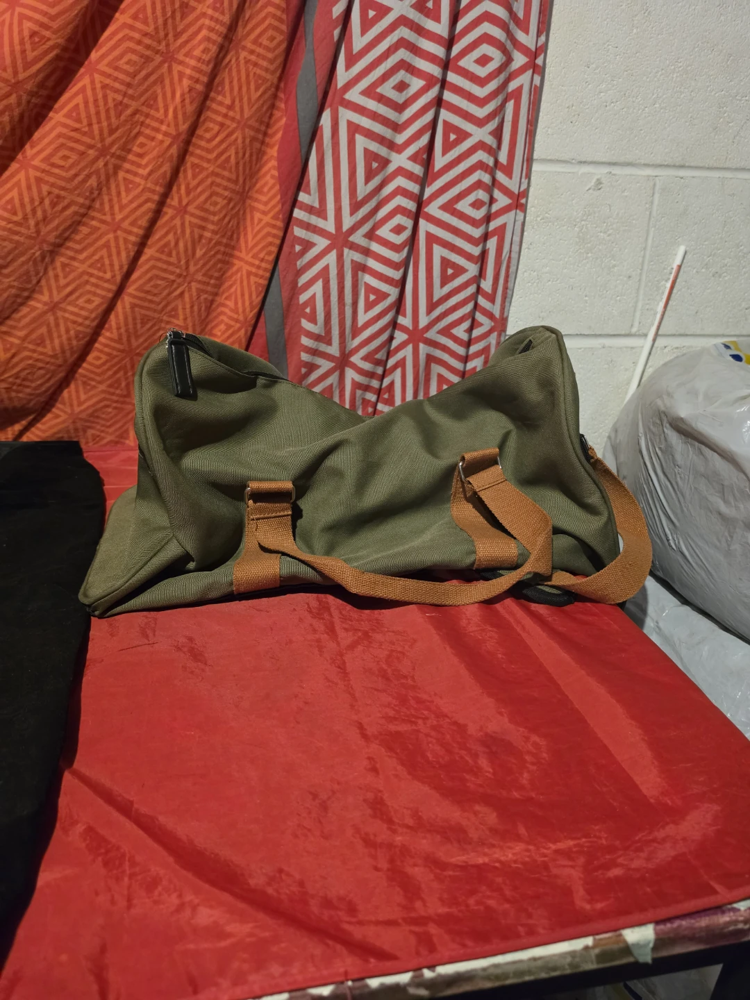 Olive Green Duffel Gym Bag - photo 3