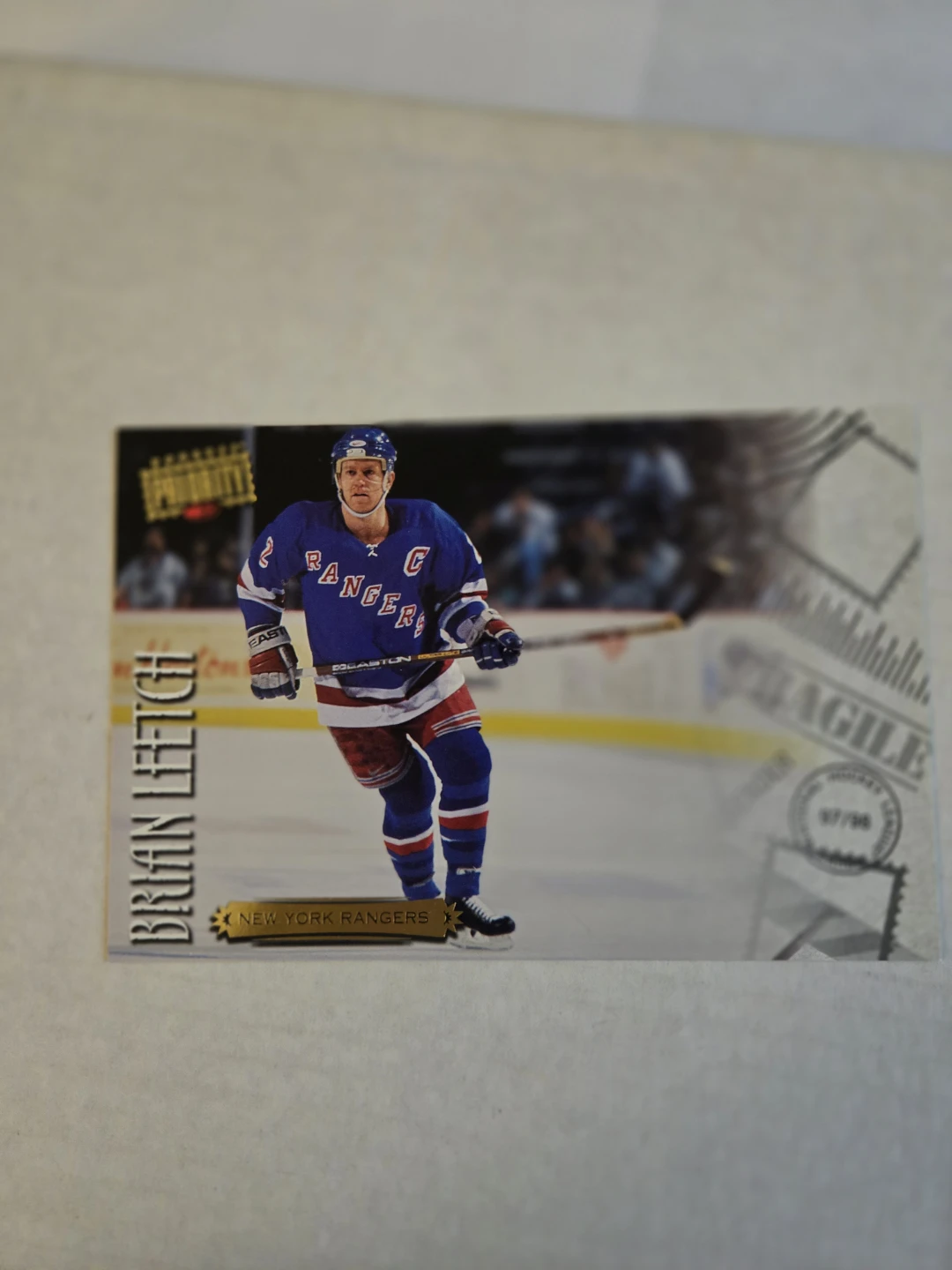1998 Donruss Brian Leetch New York Rangers Hockey Card