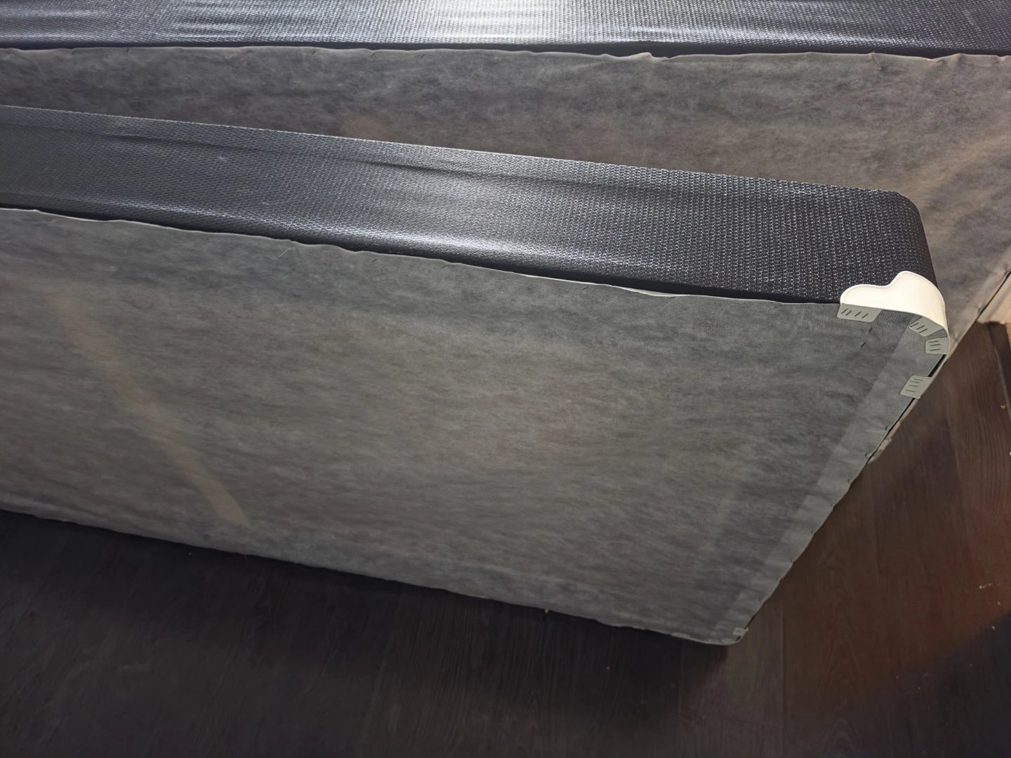 KING SIZE Grey Upholstered Headboard Bed Frame - photo 4