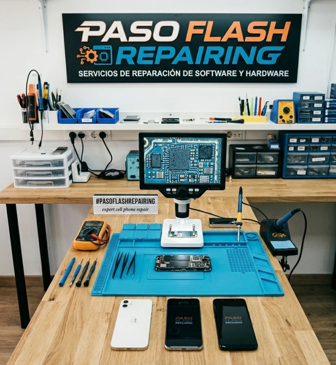Paso Flash Repairing Expert Cell Phone Repair Sign