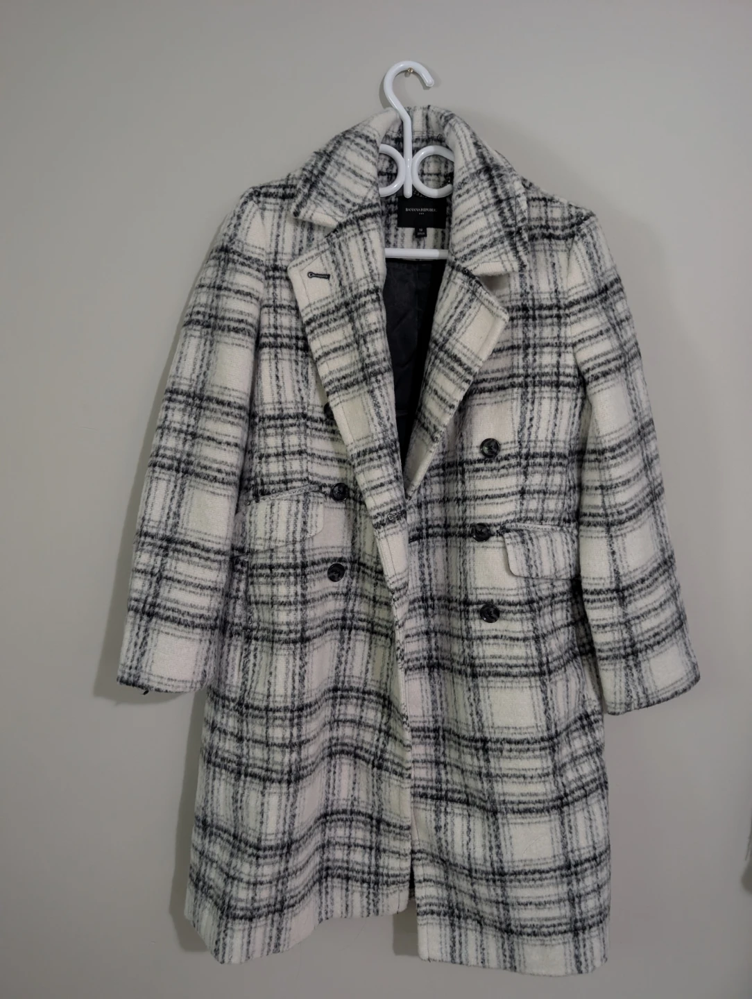 Banana Republic Plaid Double-Breasted Coat - photo 2