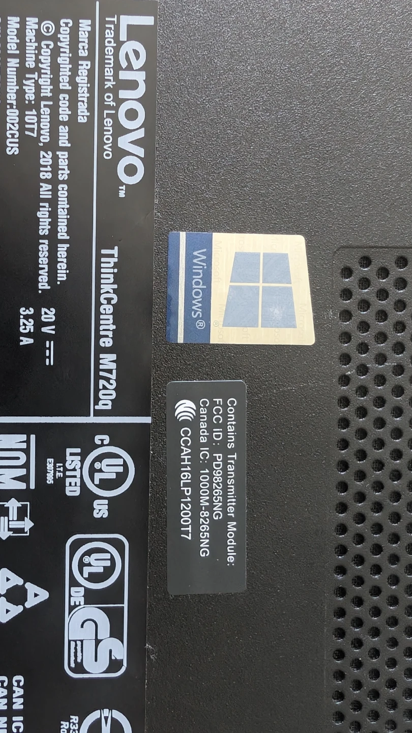 Lenovo ThinkCentre M720q Tiny Desktop PC - photo 3