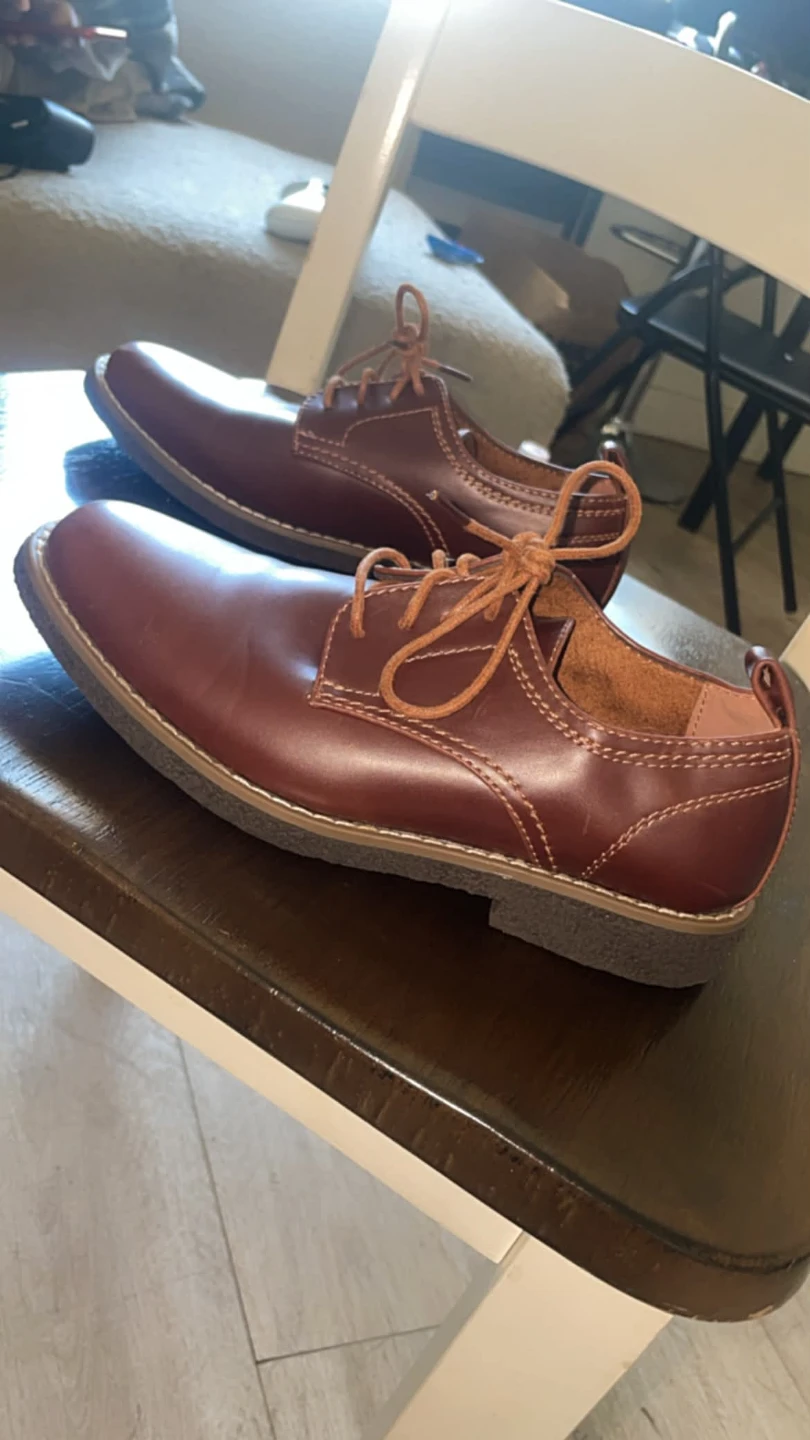 Deer Stags Brown Leather Oxford Shoes with Memory Foam - photo 2