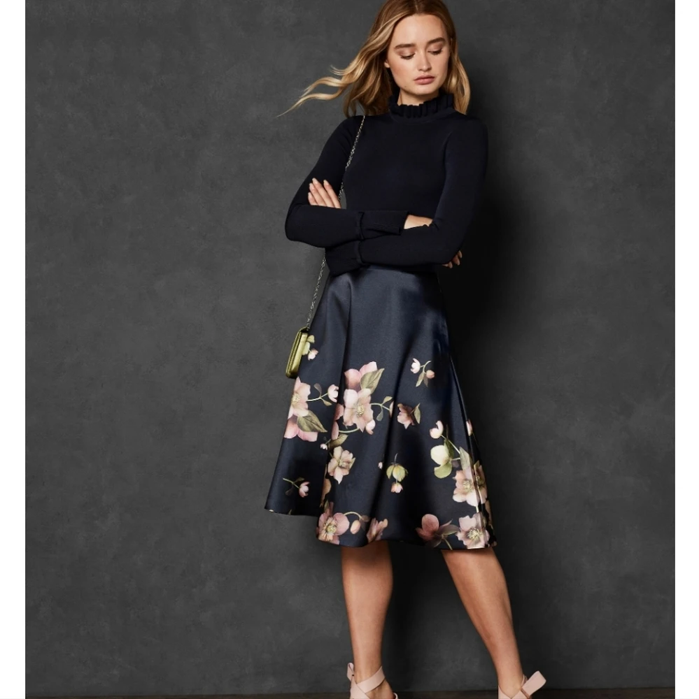 Ted Baker Floral Print Midi Dress