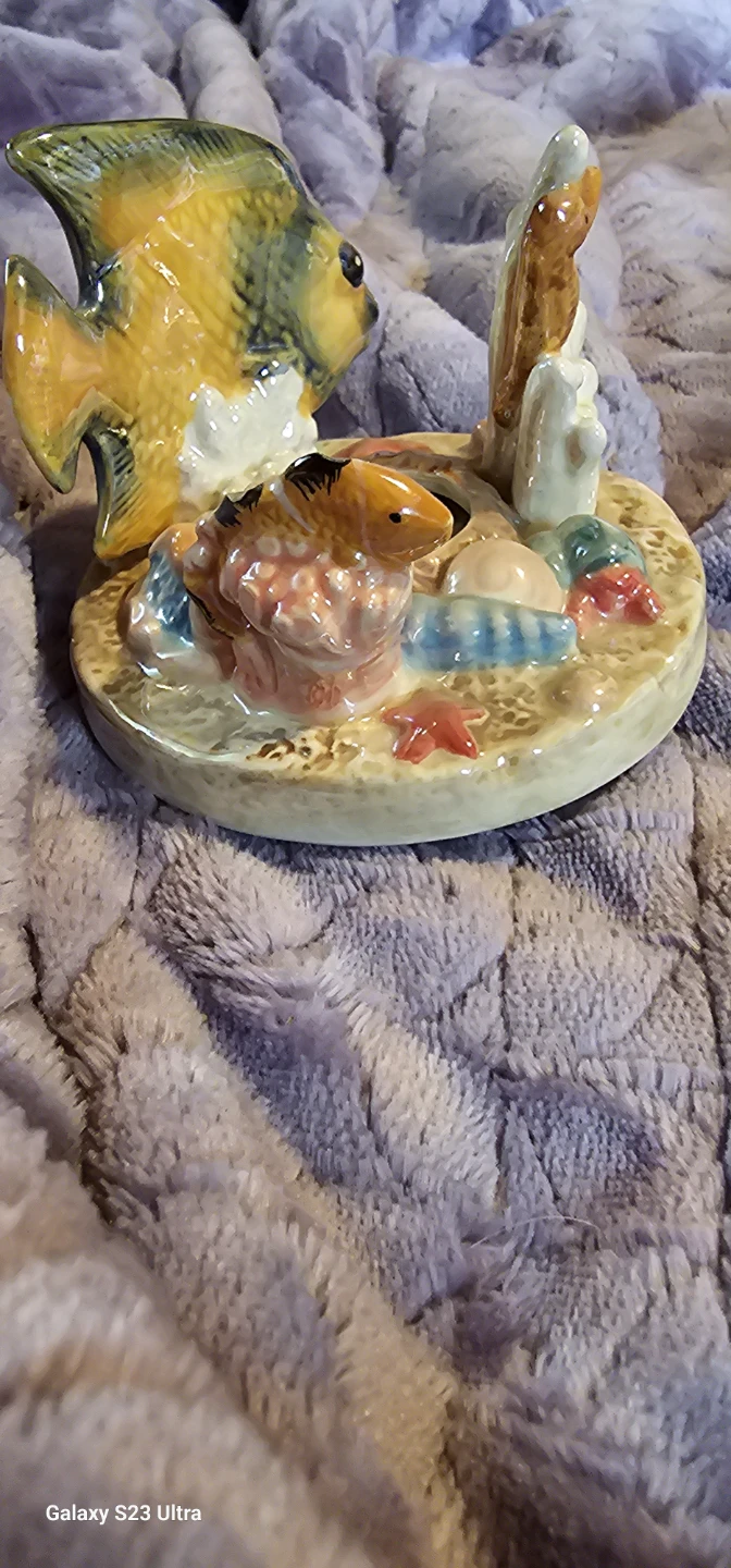 Ceramic Candle Holder with Fish and Sea Life Design - photo 4