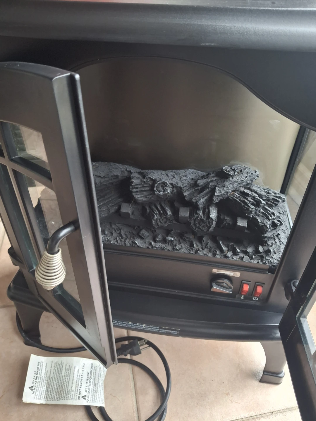 Black Electric Fireplace Hampton Bay Legion - photo 2