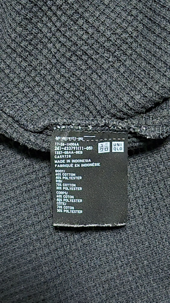 Black Waffle Knit Long Sleeve - photo 4
