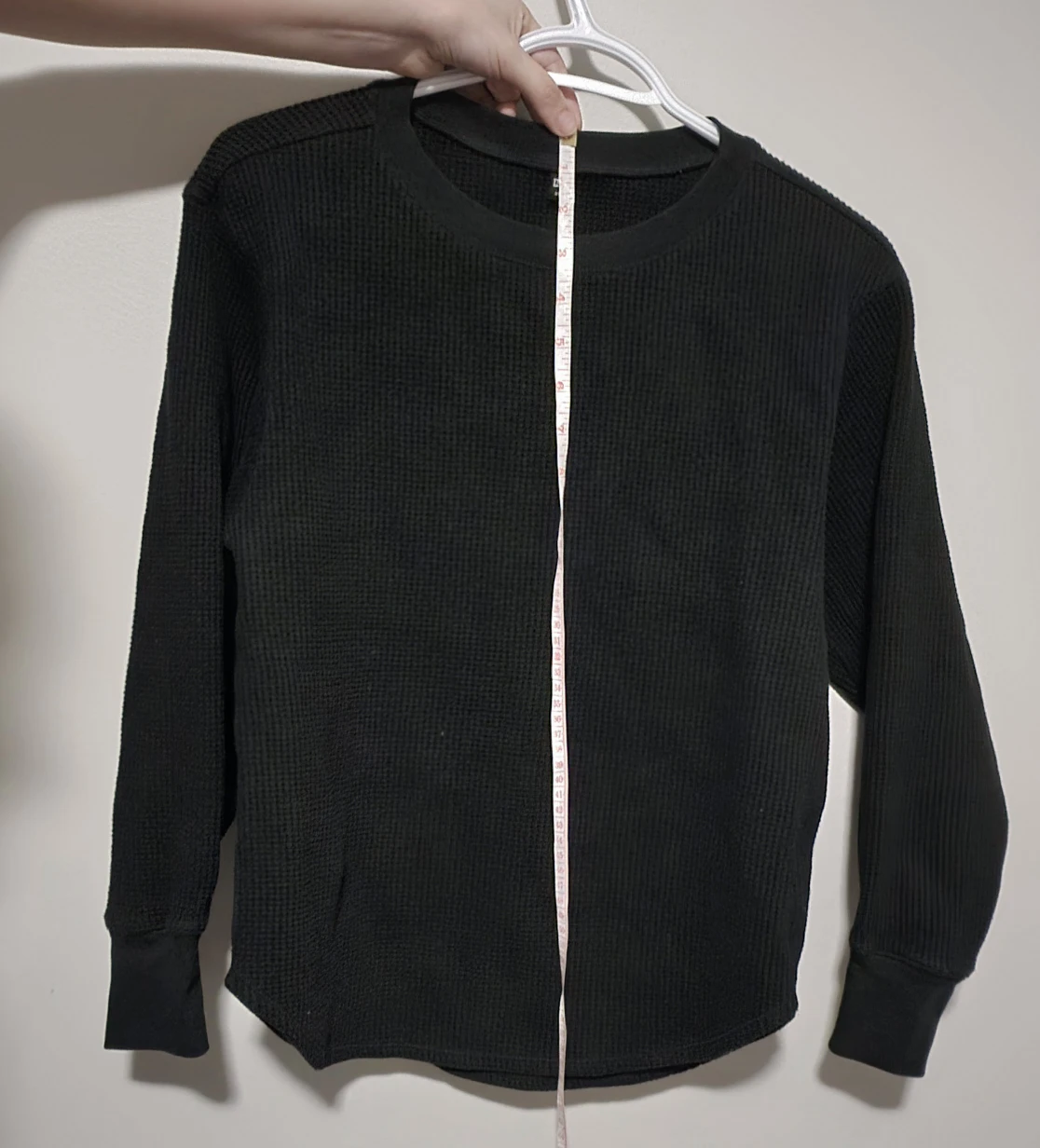Black Waffle Knit Long Sleeve - photo 5