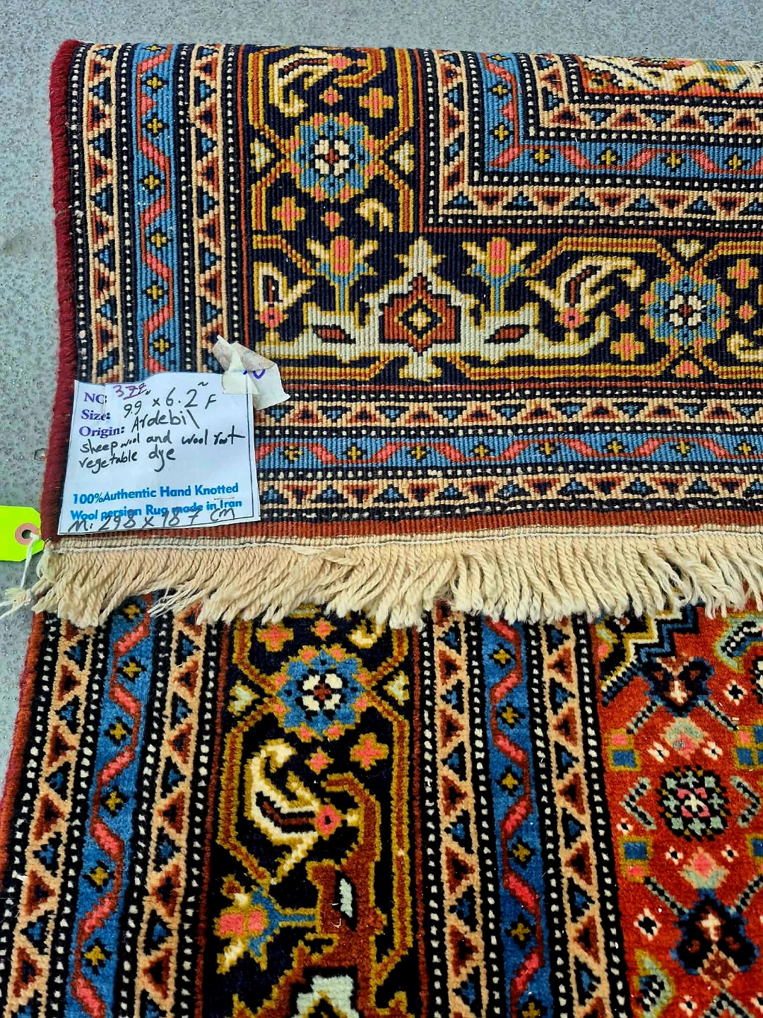 Large Hand Woven Wool Carpet Area Rug From Iran - photo 5