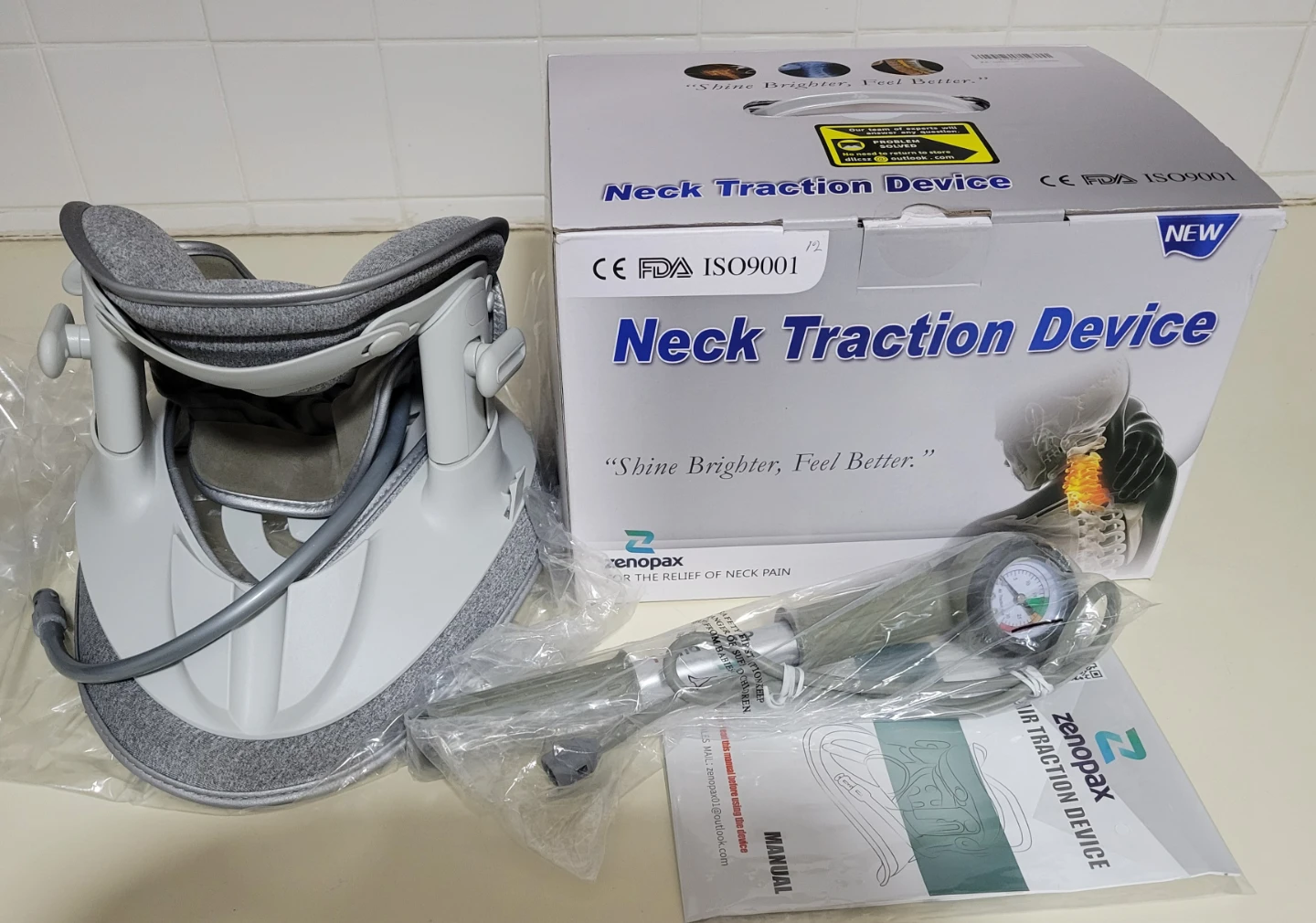 Neck Traction Device Cervical Traction Device W/ Hand Pump