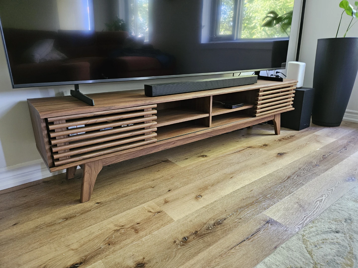 Renwick Mid-Century Modern Wood TV Stand - photo 3