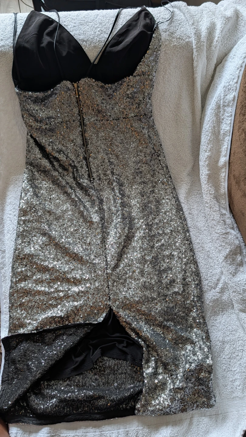 ABS Sparkly Sequin Strappy Dress