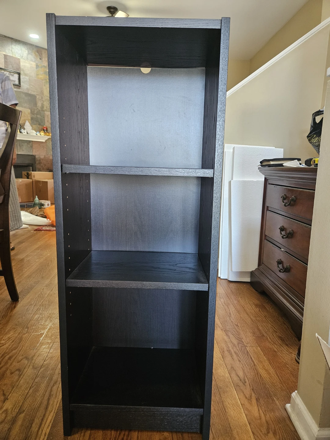 Black 4-Shelf Bookcase