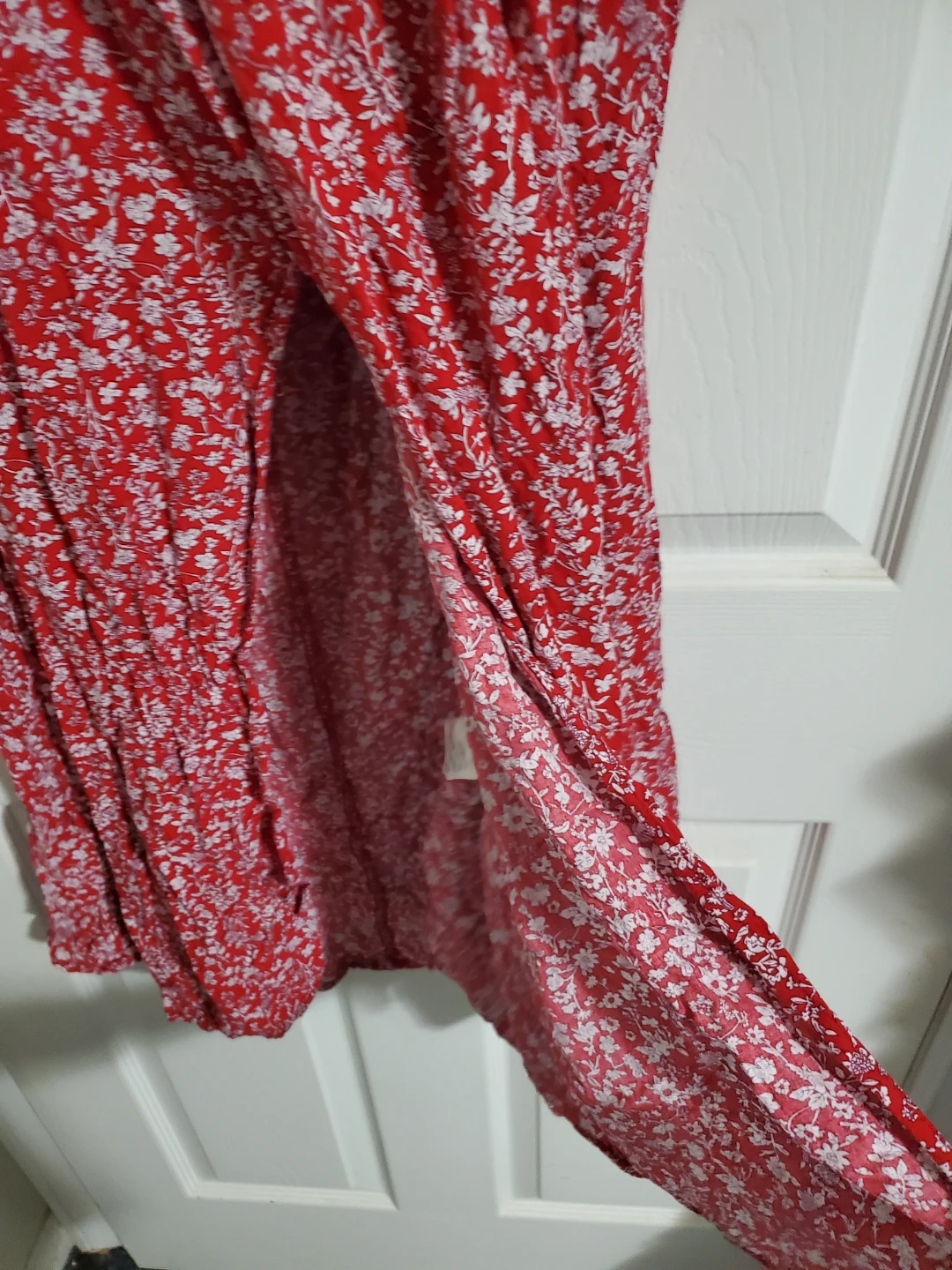 Women's Red Floral Smocked Maxi Dress 3XL - photo 2