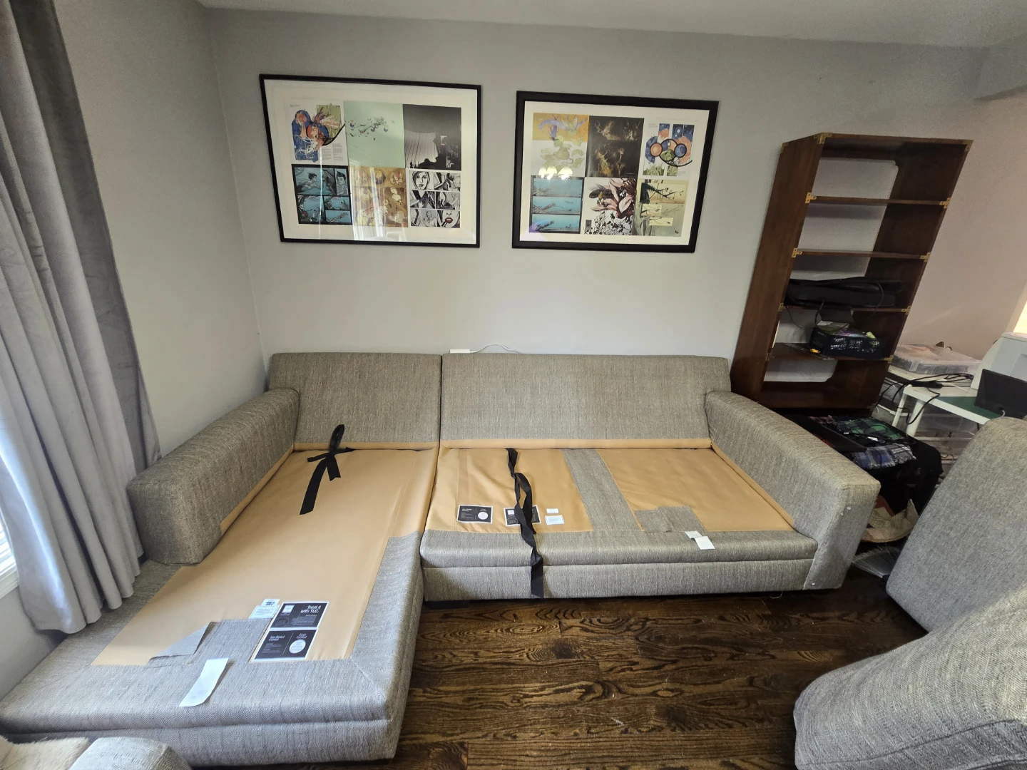 Gray Sectional Sofa with Chaise - photo 3