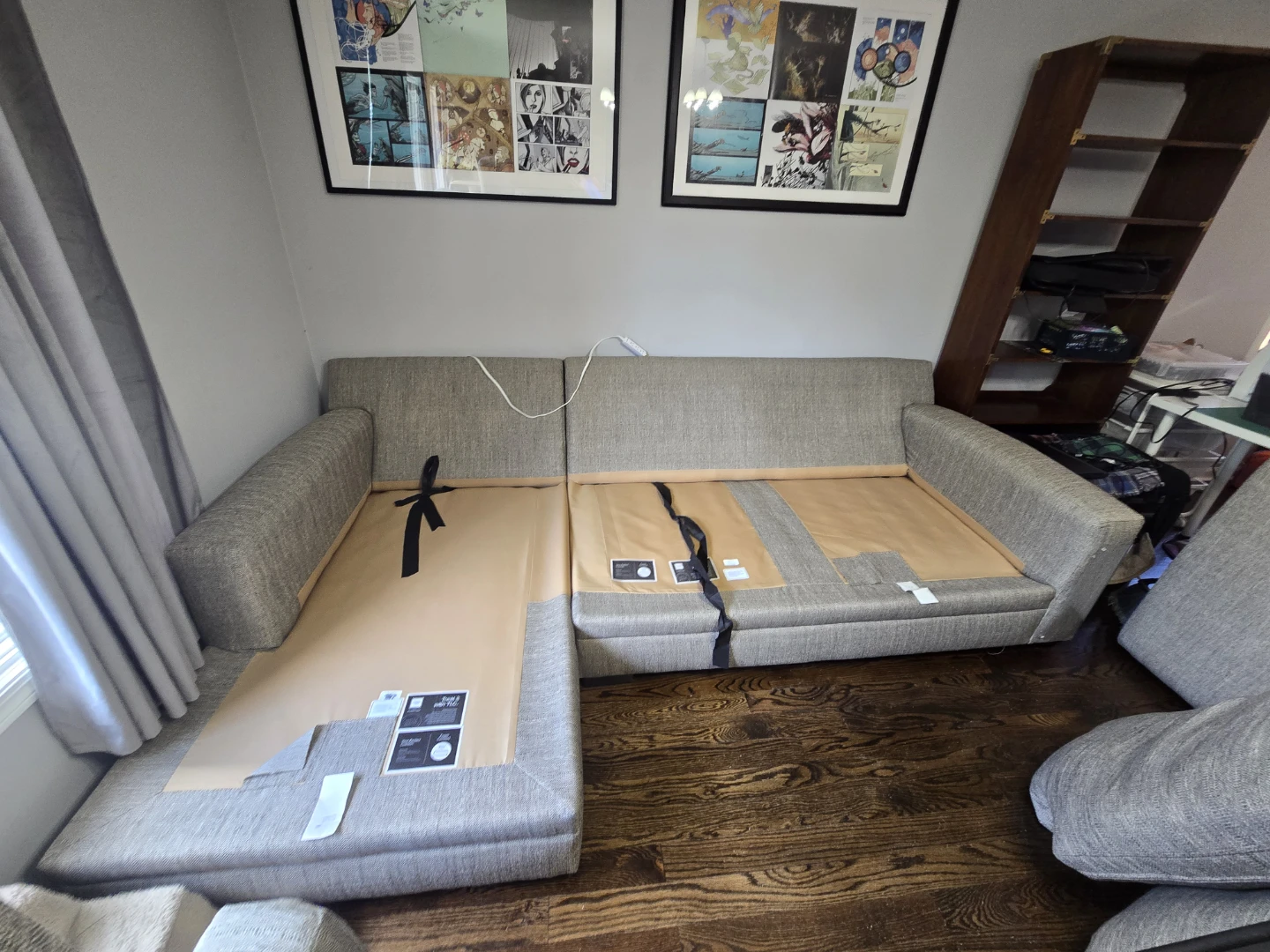 Gray Sectional Sofa with Chaise - photo 4