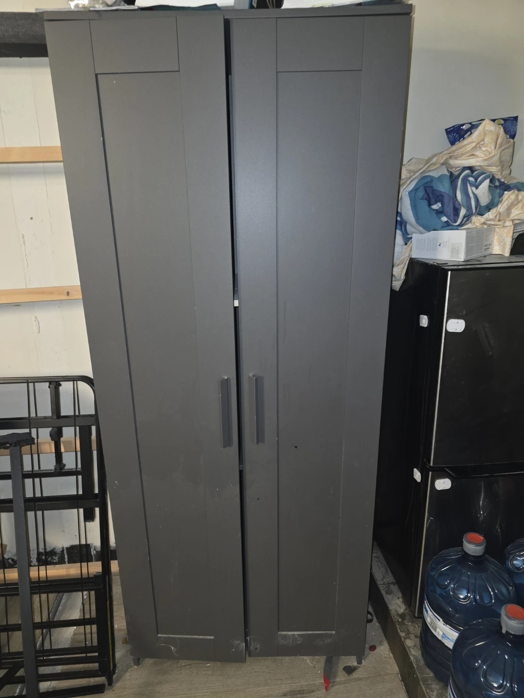 Grey Double Door Wardrobe