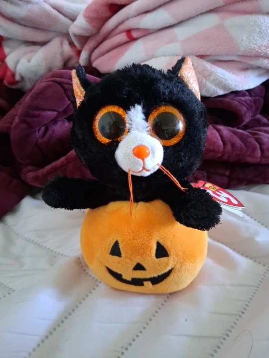 Ty Beanie Boo Pumpkin Cat Plush