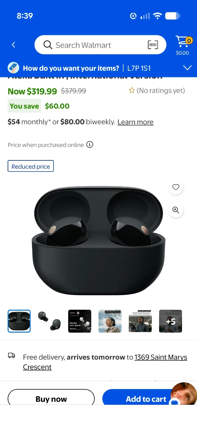 Sony WF-1000XM4 Wireless Noise Cancelling Earbuds