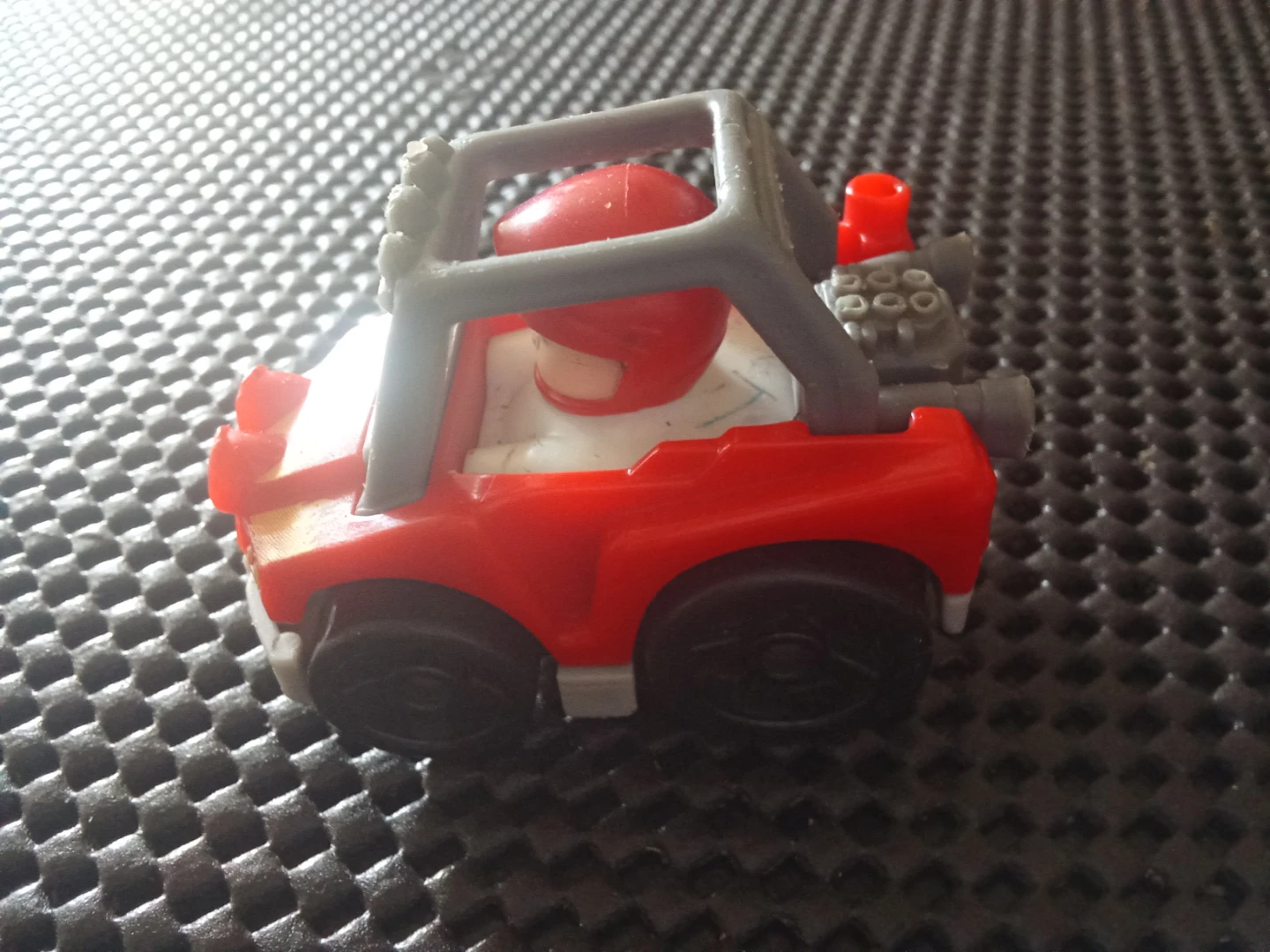 Red Toy Truck with Figure