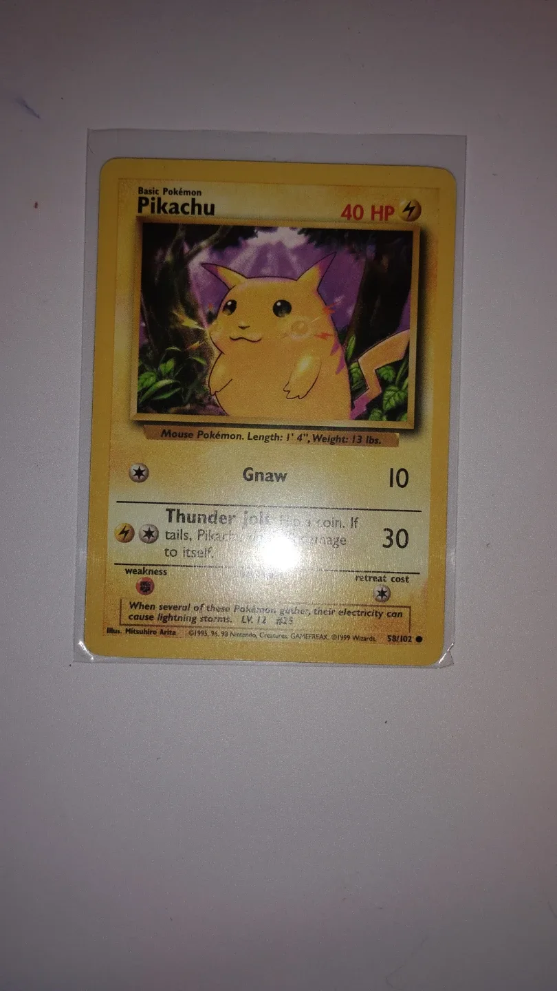 Pokemon Pikachu Base Set Card - photo 3