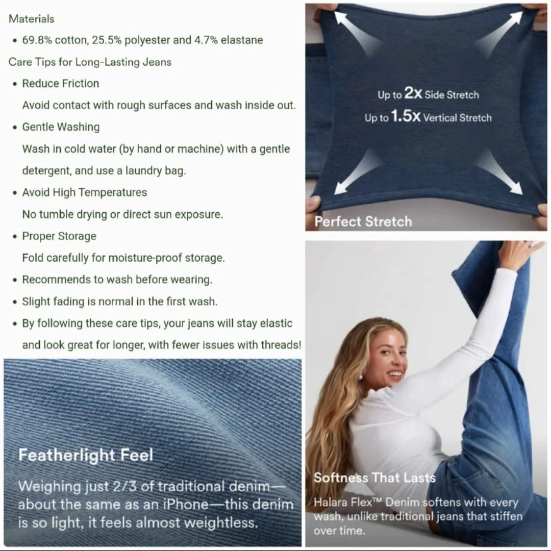 Halara Jeans - NEW - straight leg size L tall - photo 5
