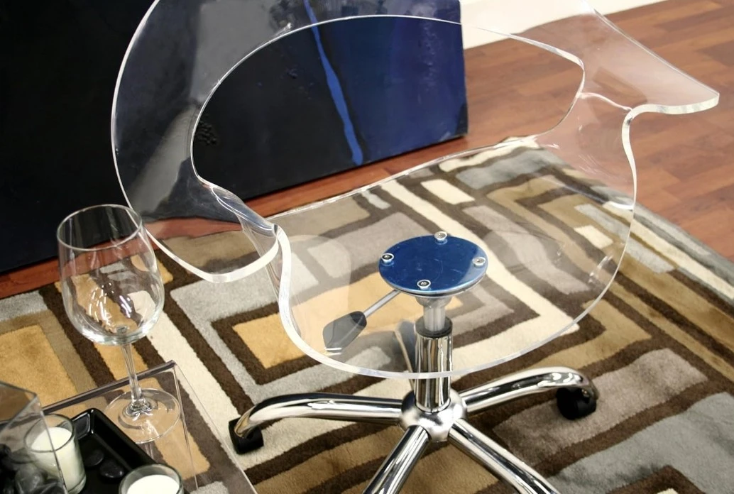 Clear Acrylic Swivel Office Chair
