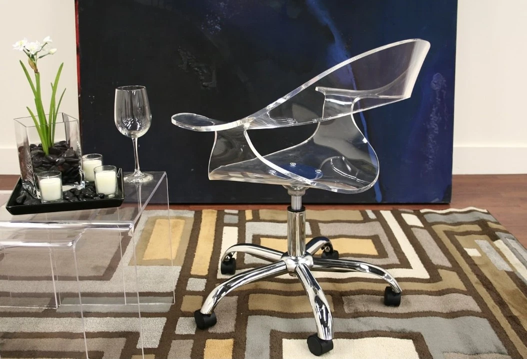 Clear Acrylic Swivel Office Chair - photo 3