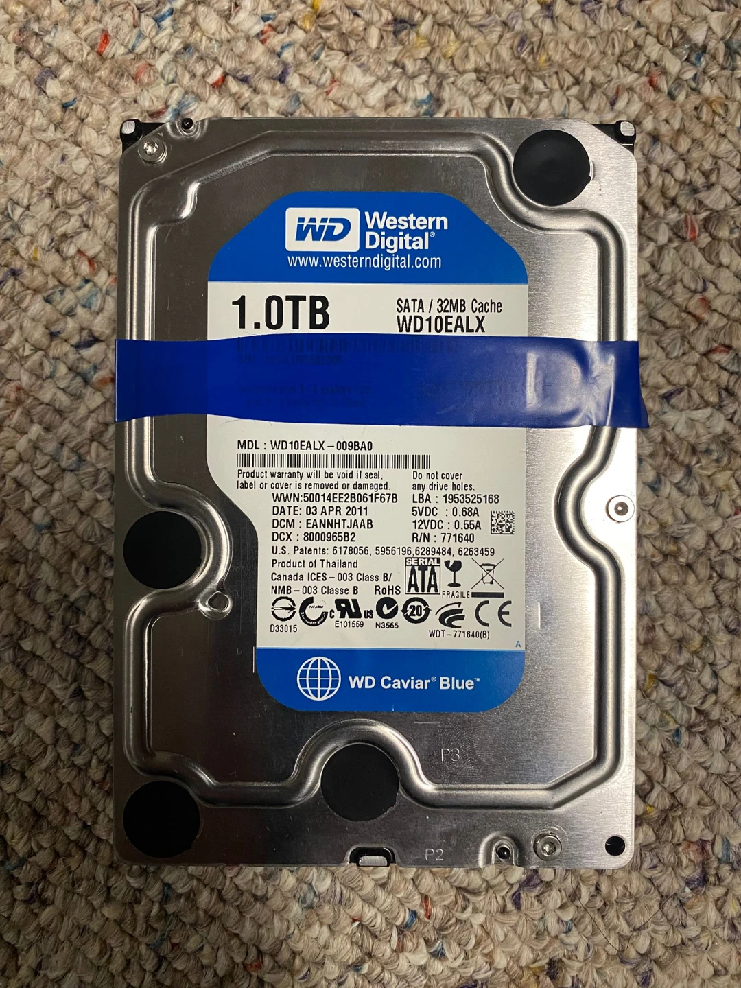 Western Digital 1TB Caviar Blue Hard Drive WD10EALX