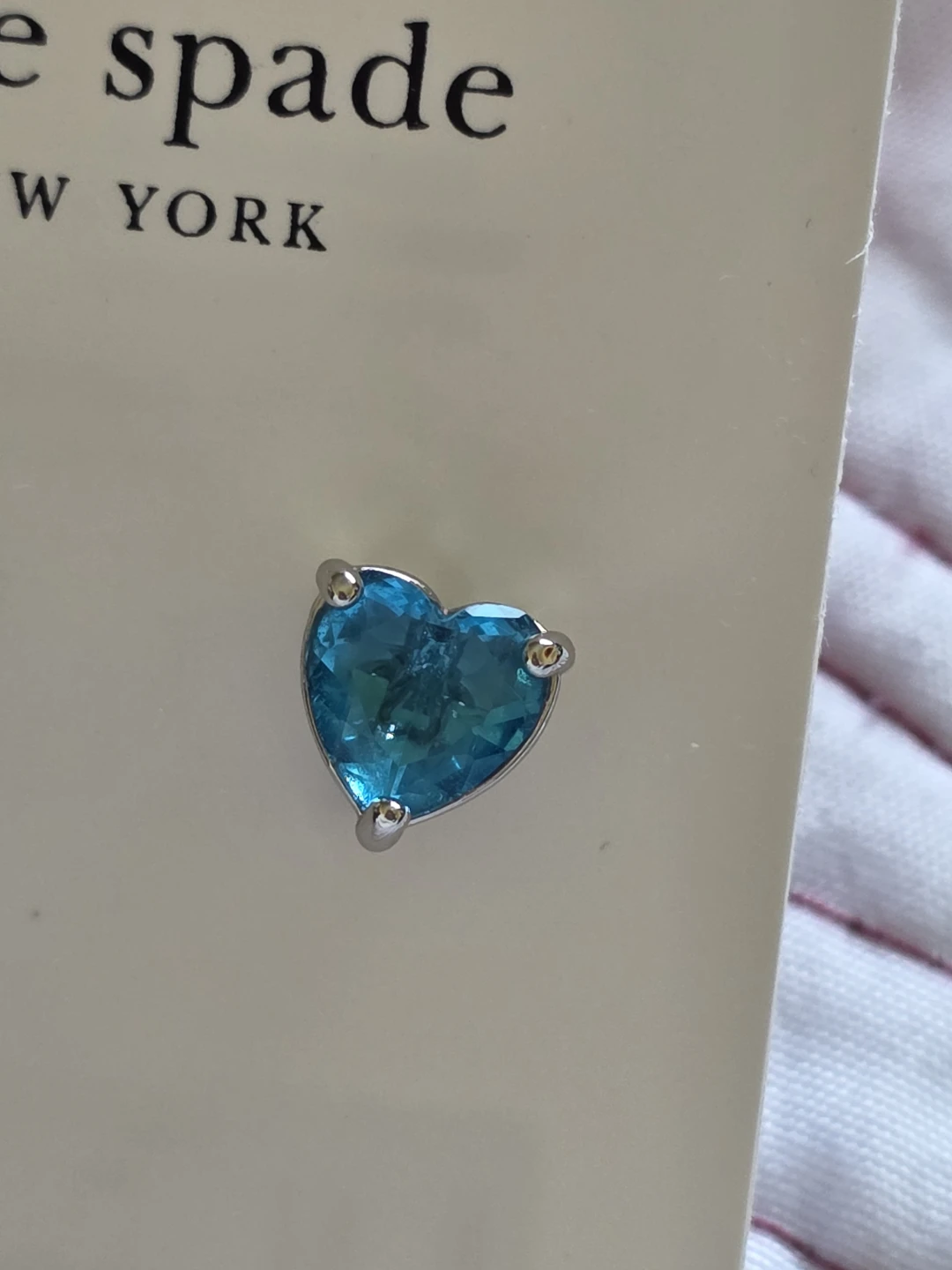 Kate Spade Heart Stud Earrings - Blue - photo 2