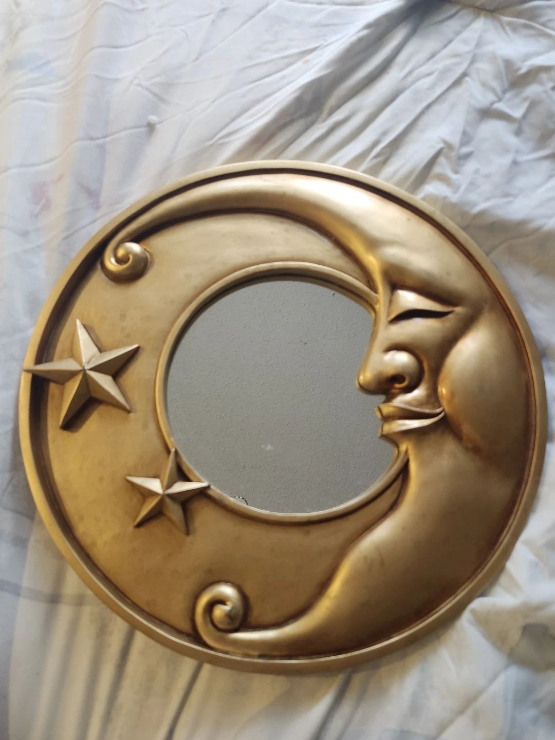 Gold Moon and Stars Wall Mirror