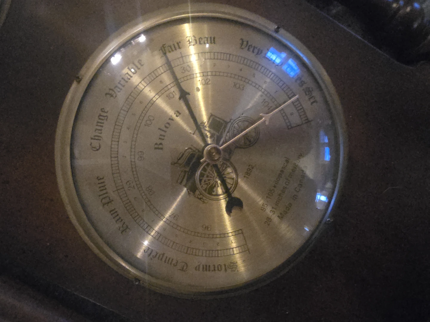 Bulova Wooden Clock and Barometer Set - photo 3