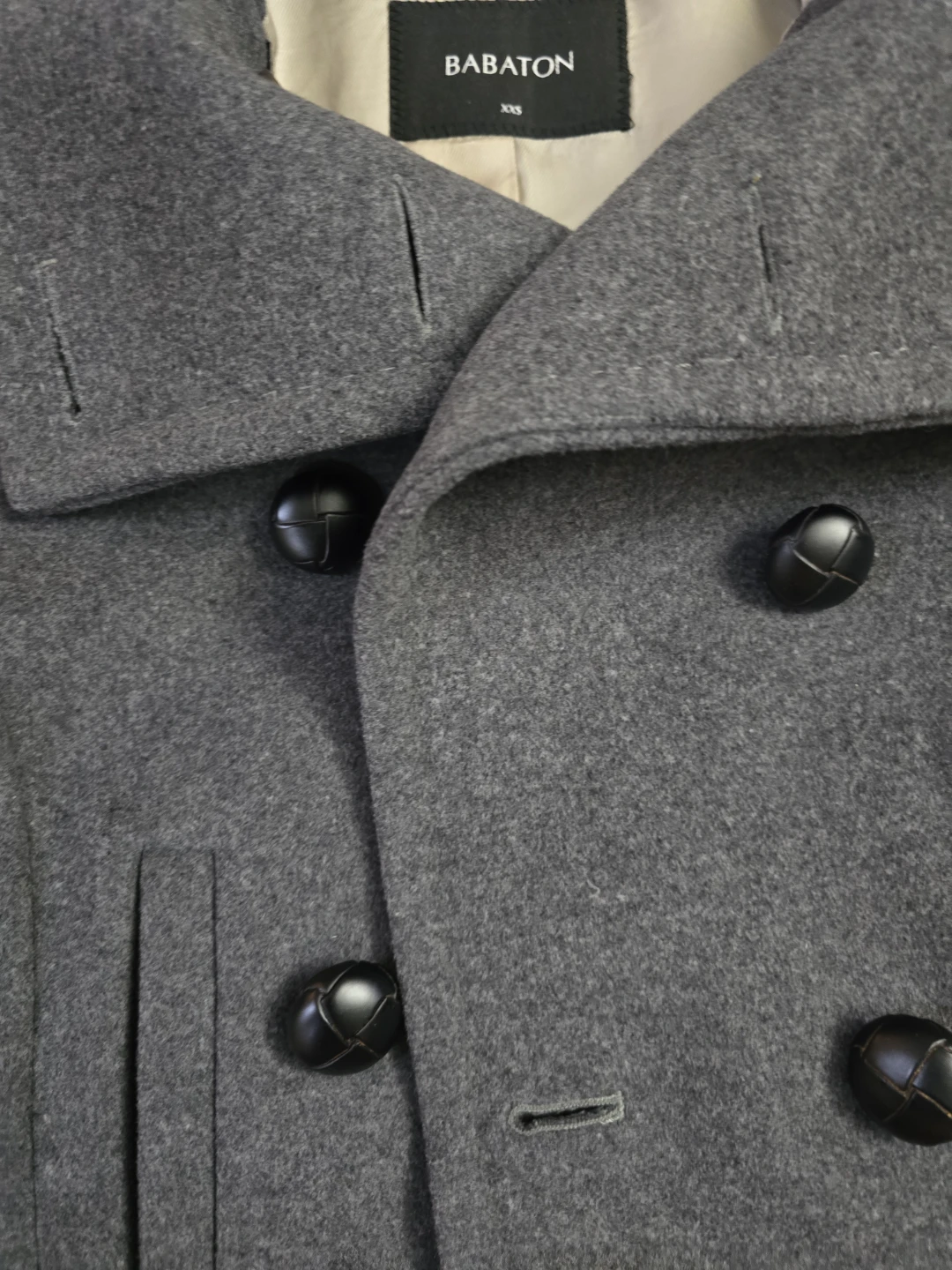 Babaton Double Breasted Wool Coat - XXS - photo 3