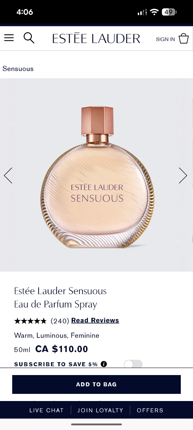 Estée Lauder Sensuous Eau de Parfum Spray 1.7oz / 50ml - photo 3