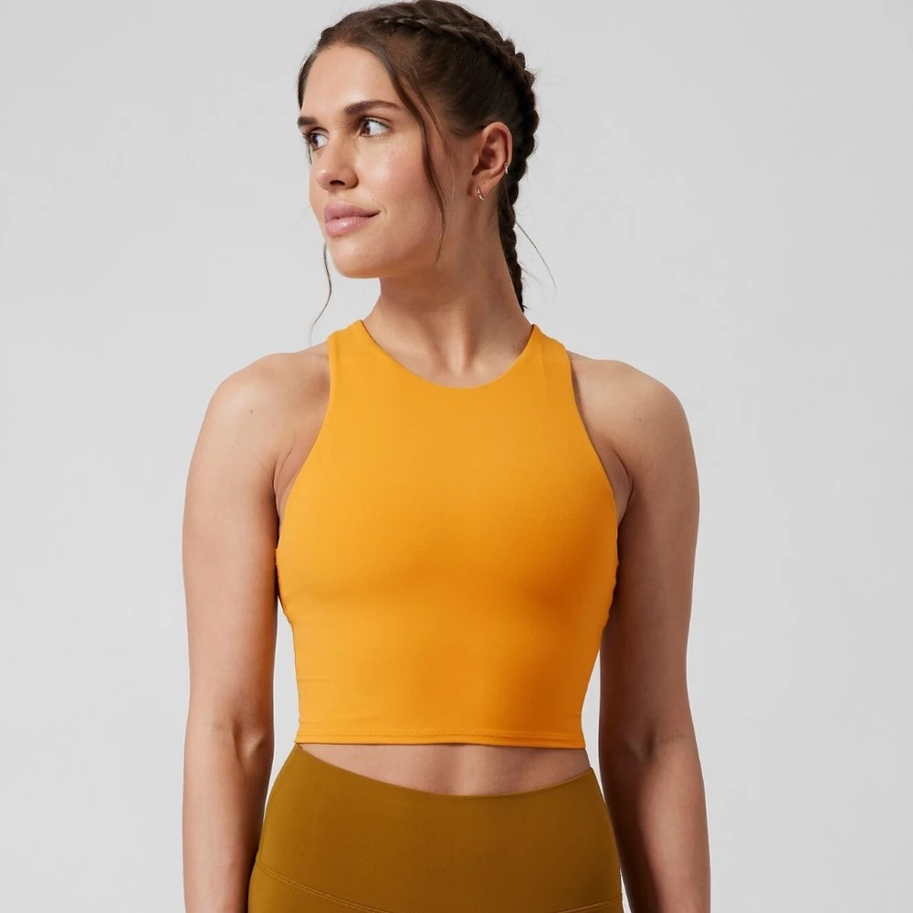 IBODY Athleta Yellow Crop Top/Sports Bra (Brand New) - photo 2