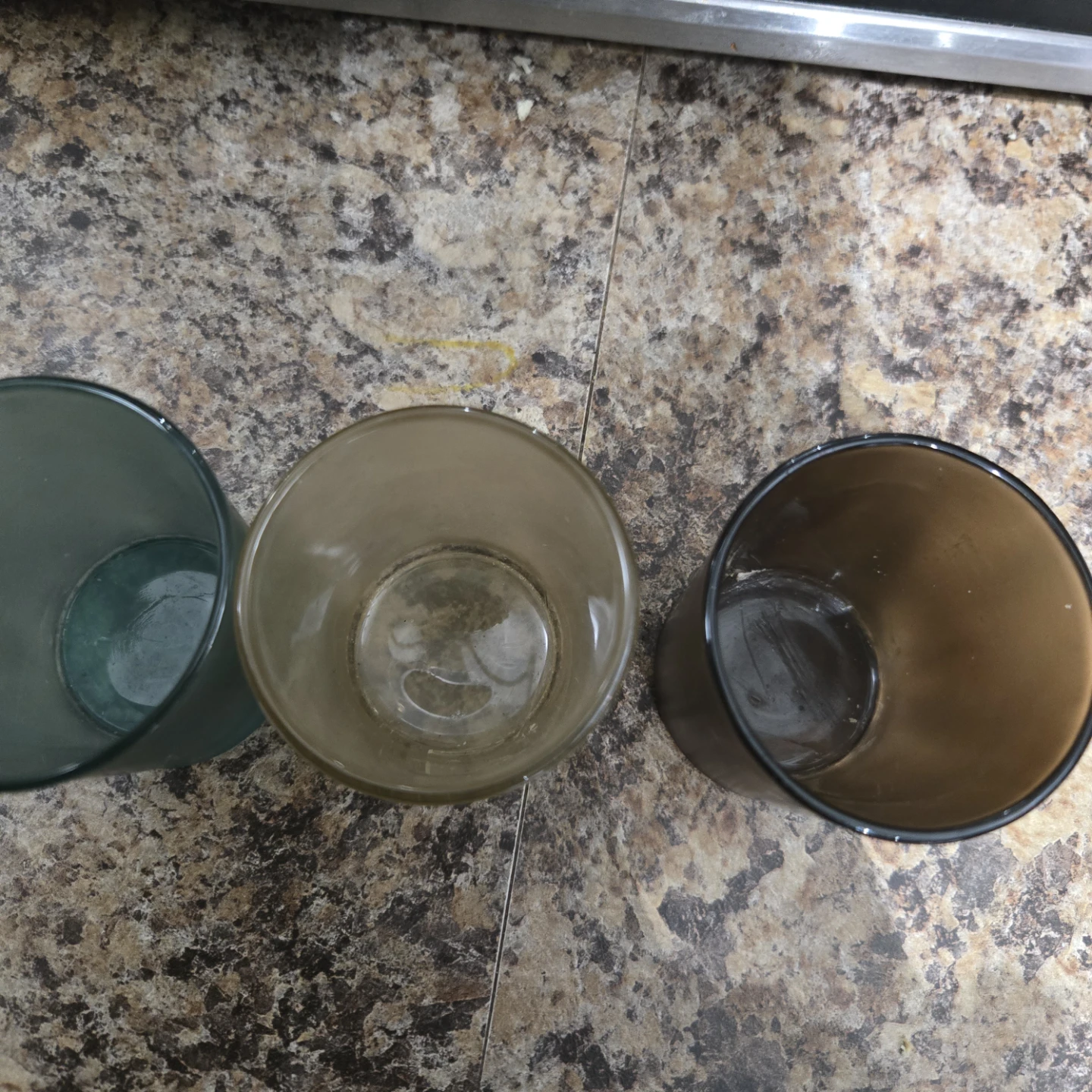 Set of 3 SMALL Frosted Glass Candle Holders - photo 2