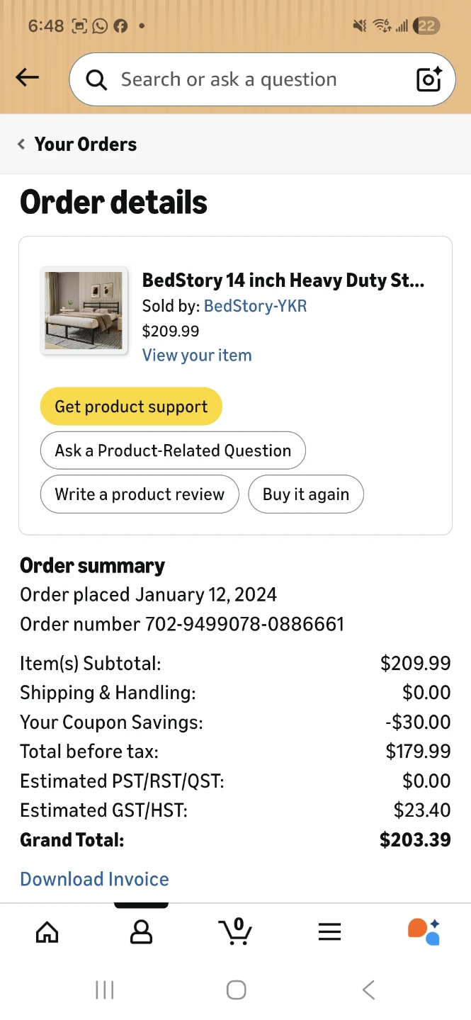 BedStory Queen Size 14 Inch Metal Bed Frame - photo 3