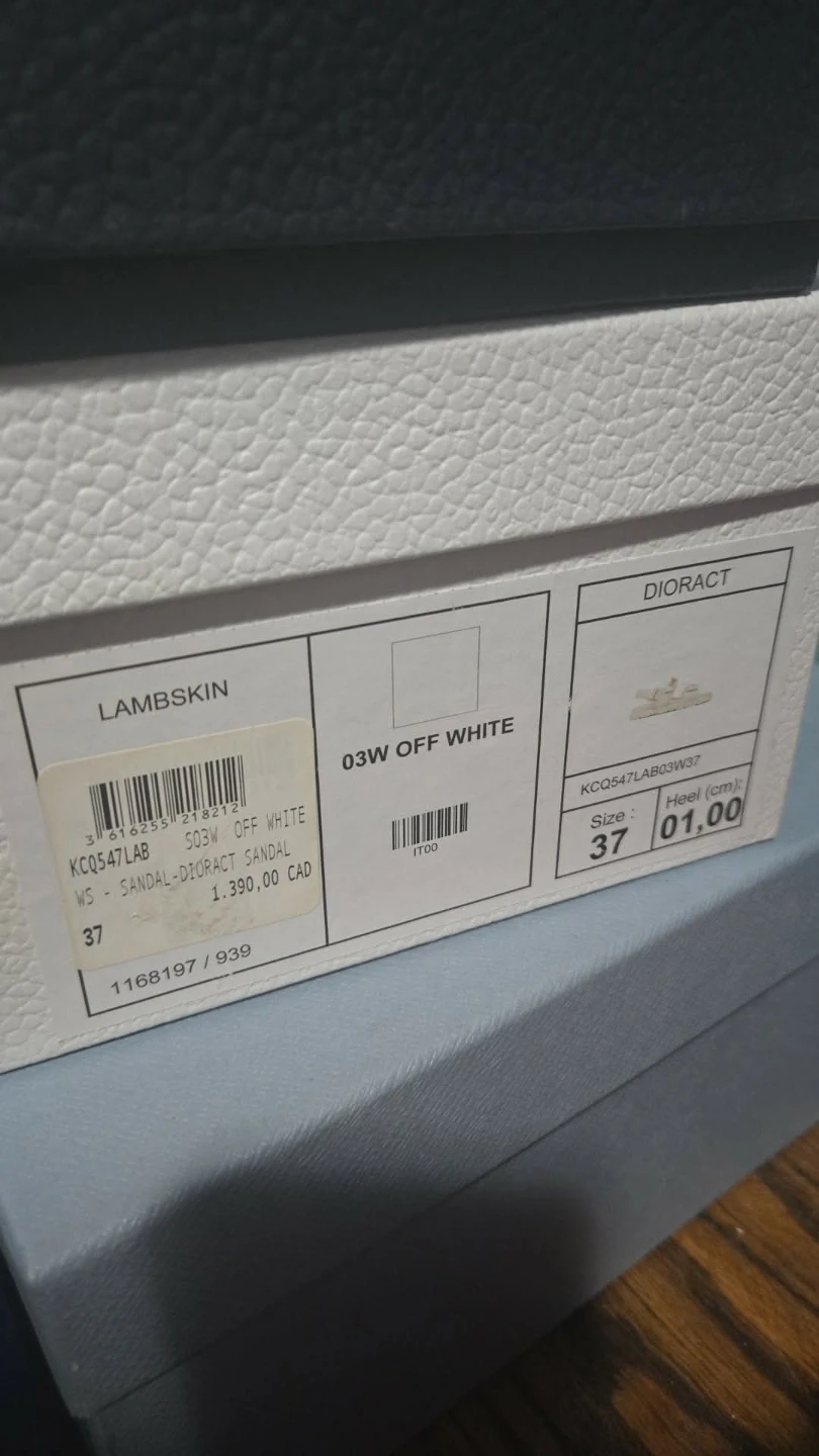Dior D I O R A C T Sandals - Off White Lambskin - Size 37 - photo 4