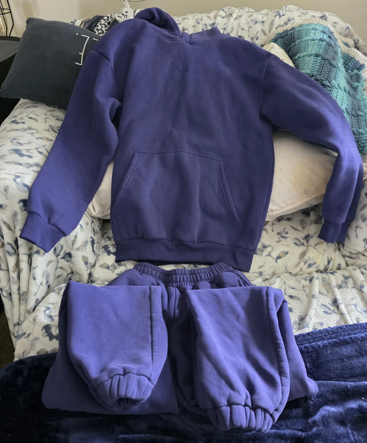 Comfit Hoodie and Sweatpants Set - Navy blue