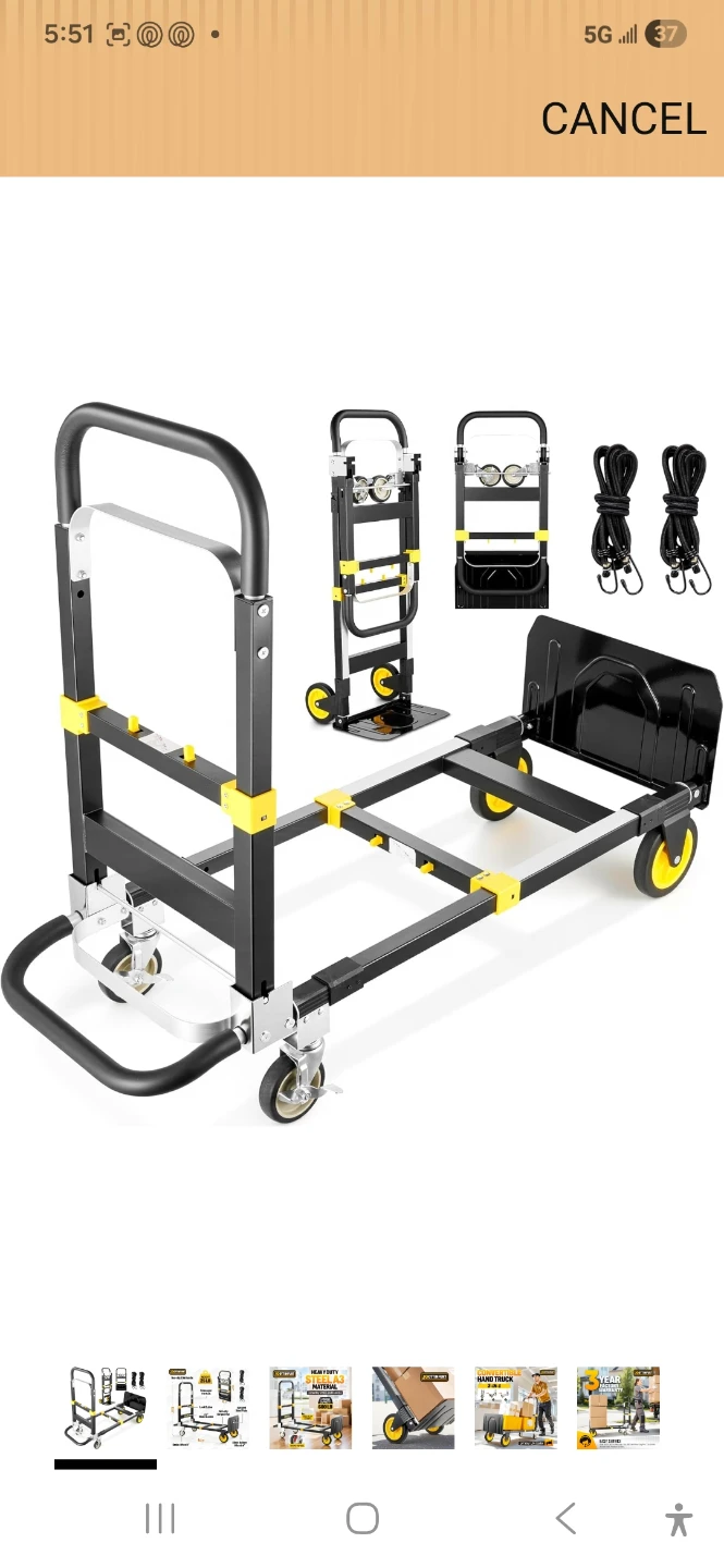 Gottinfurt Heavy Duty Convertible Hand Truck Dolly