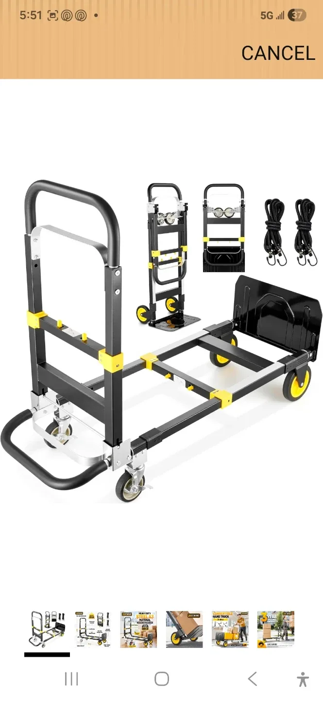 Gottinfurt Heavy Duty Convertible Hand Truck Dolly