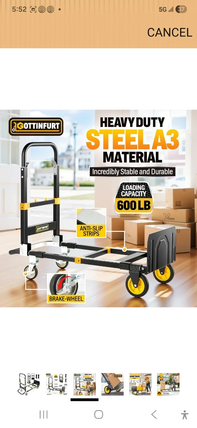 Gottinfurt Heavy Duty Convertible Hand Truck Dolly - photo 3