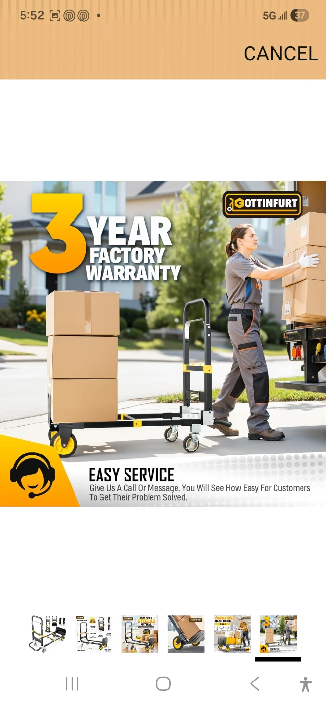 Gottinfurt Heavy Duty Convertible Hand Truck Dolly - photo 5